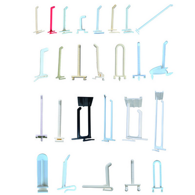 Supermarket Retail Plastic Display Pegboard Slatwall Hook Wire Wig Hooks for Cardboard Stand Carton Box Corrugated