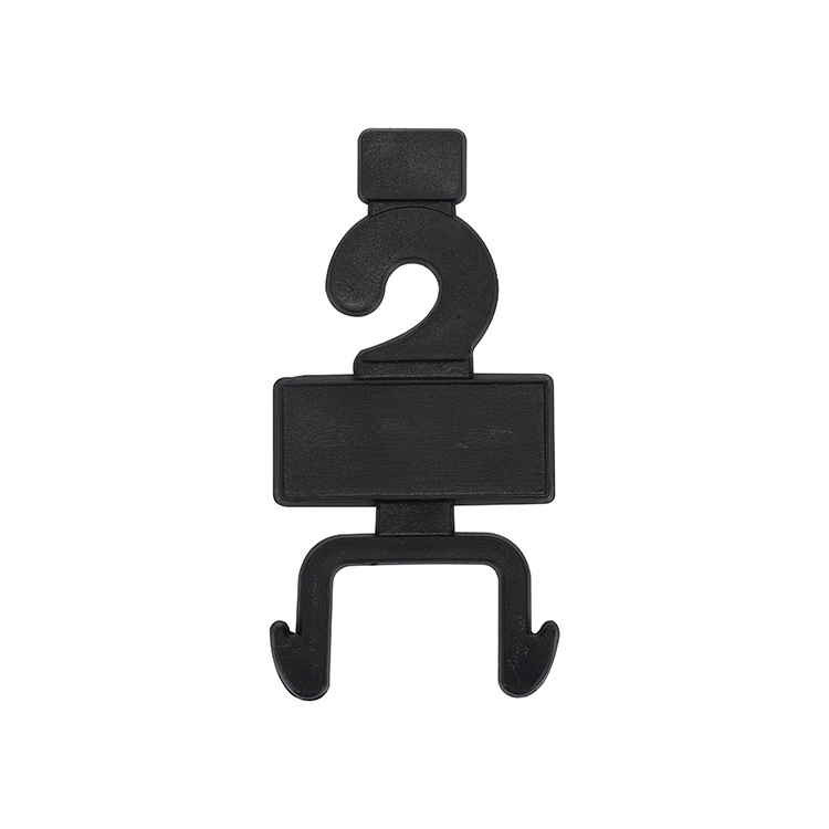 High Quality Silk Printing Display Hook Black Belt Hanger Plastic Hanger Hook for Mens Women Leather Belt