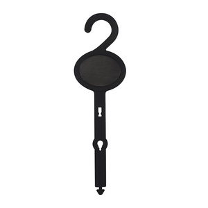 High Quality Silk Printing Display Hook Black Belt Hanger Plastic Hanger Hook for Mens Women Leather Belt