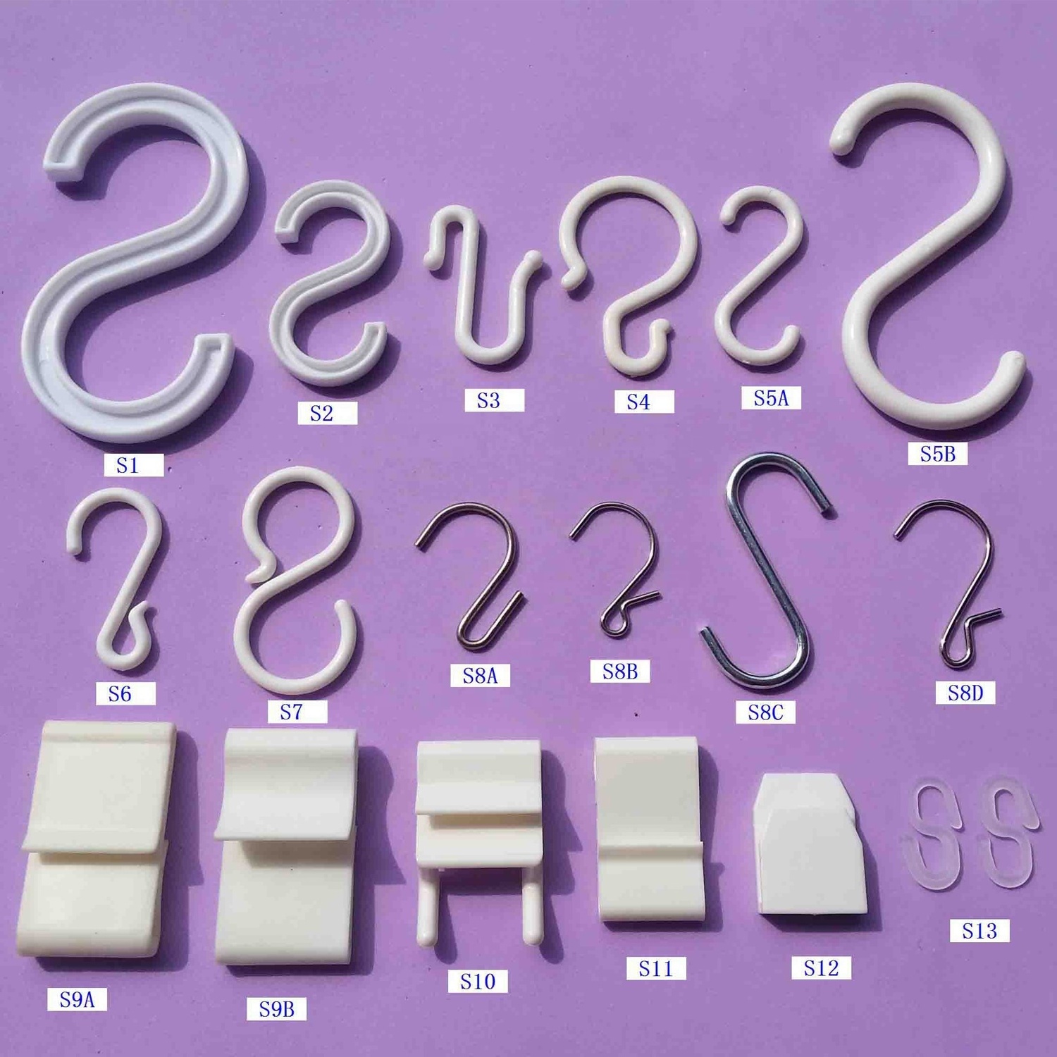 Cheap price s shape hanger cloth hooks wholesale plastic s hooks for hanging sundries