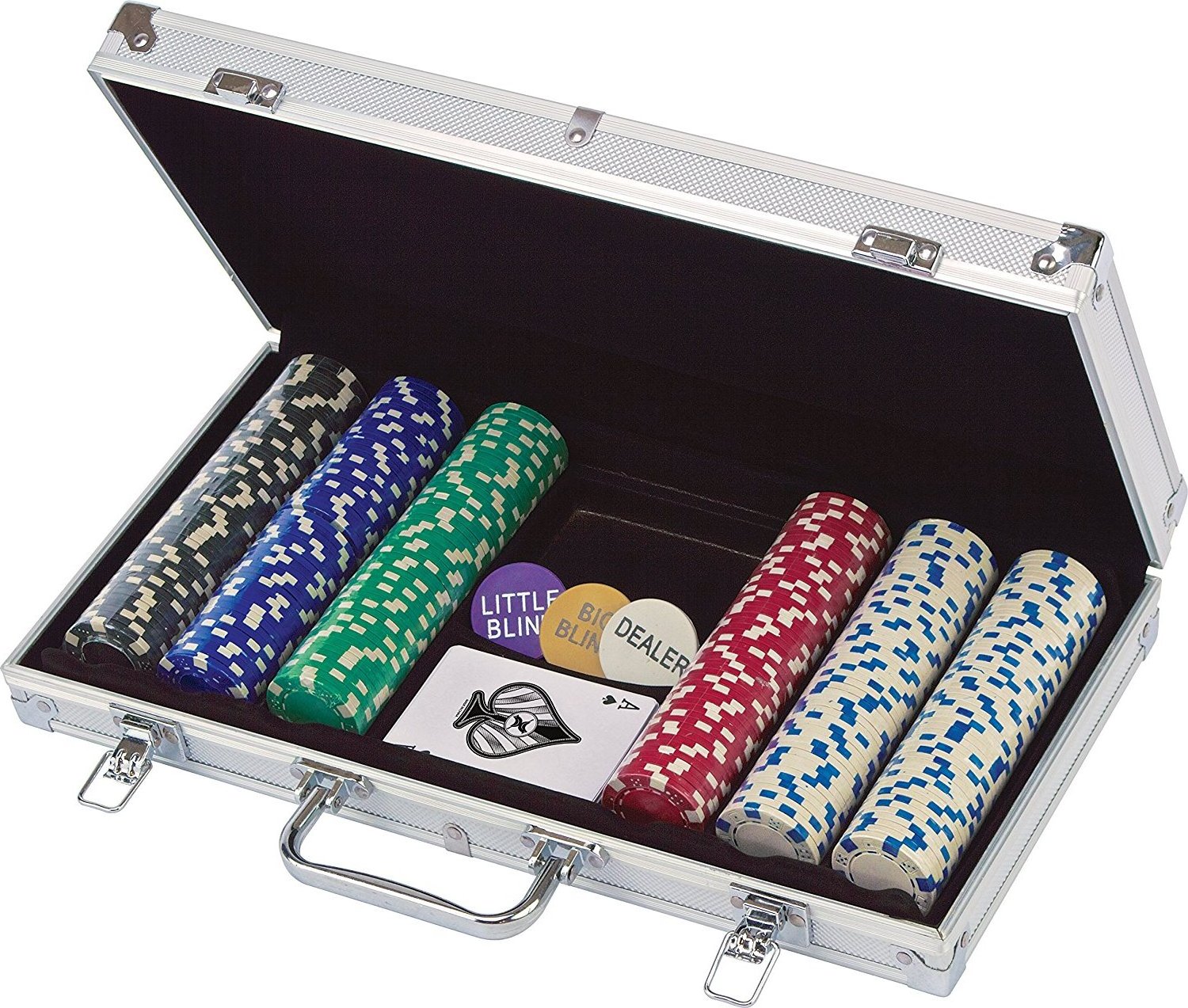 Wholesale Poker Set Chips 300 500 Aluminum Box 11 Grams Clay Poker Chip Set For Texas Hold'em Blackjack Gambling casino  Game