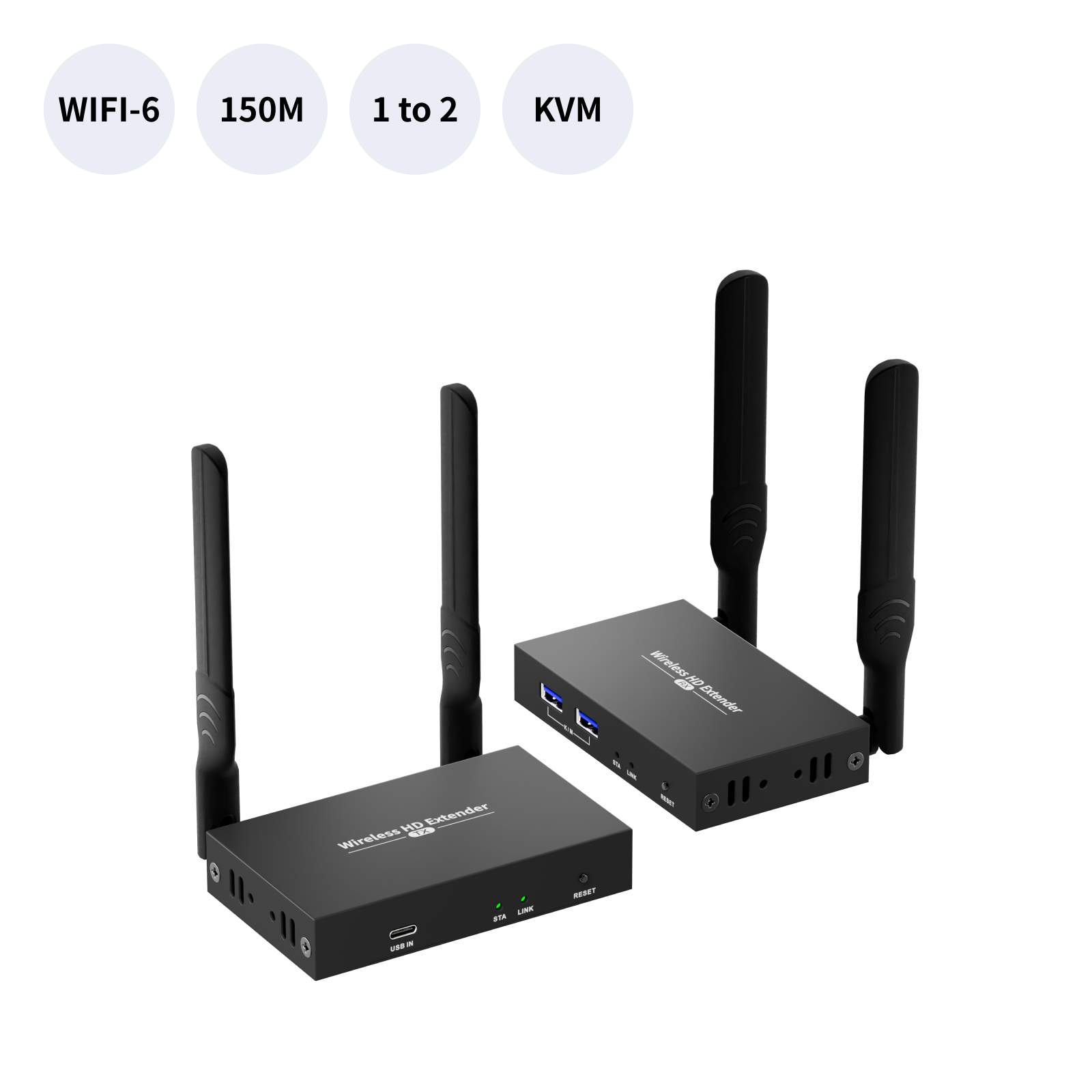 200M 1920*1080P@60Hz loop-out HDMI Wireless  Extender updated HD USB Kvm Wireless transmitter receiver HDMI