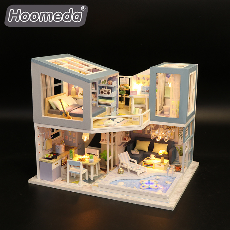 Hongda 2023 hot products kids beds for boys bedroom furniture miniature model house return gifts for kids