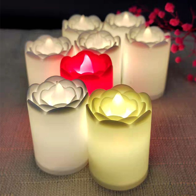 HD093 rose design led candle light Wedding birthday parties mini Electronic tea flameless led candles