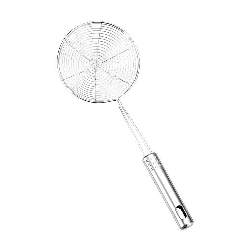 304 stainless steel oil skimmer strainer steel mesh oil skimmer frying strainer for kitchen