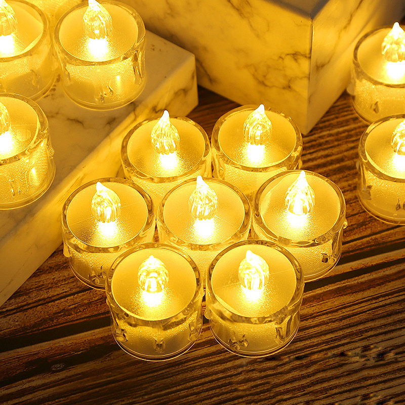 Transparent PVC smokeless led tea candle light led electronic candle light