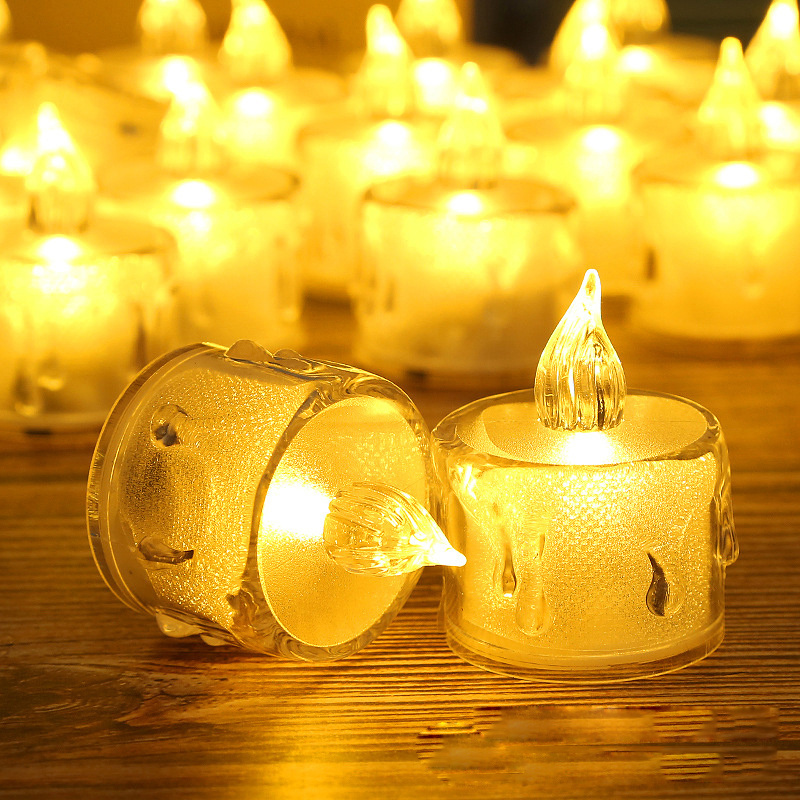 Transparent PVC smokeless led tea candle light led electronic candle light