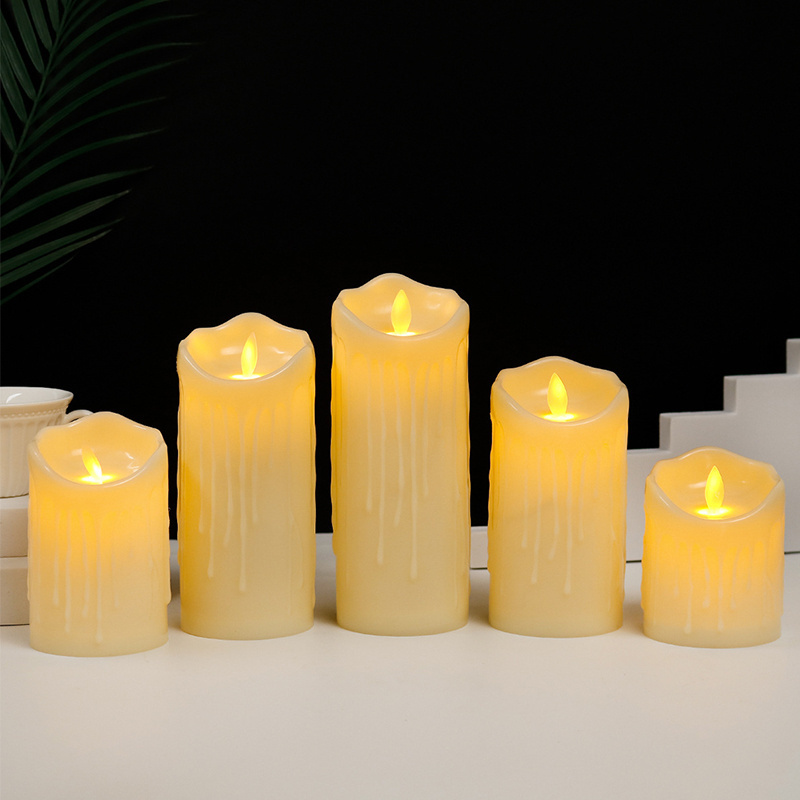 HD085 recyclable Swinging head flameless led candles tea light battery operated led candle