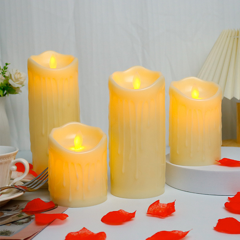 HD085 recyclable Swinging head flameless led candles tea light battery operated led candle