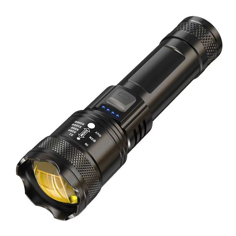 2024 NEW Type c high strength plastic torches 5000 lumens flashlight rechargeable  p50 led flashlight