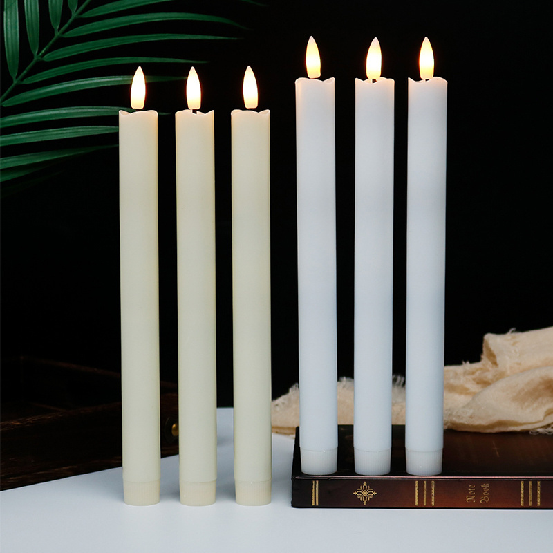 Simulated Long rod led flameless tealight candles Smokeless led candle with battery