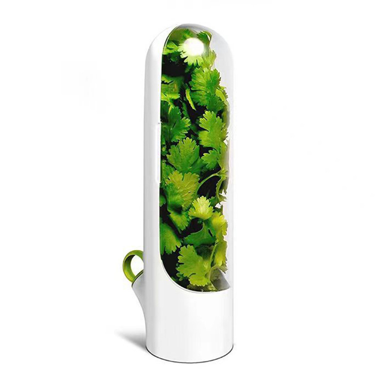 BR092 transparent crush-proof  herb saver fresh keeper herb keeper storage for refrigerator