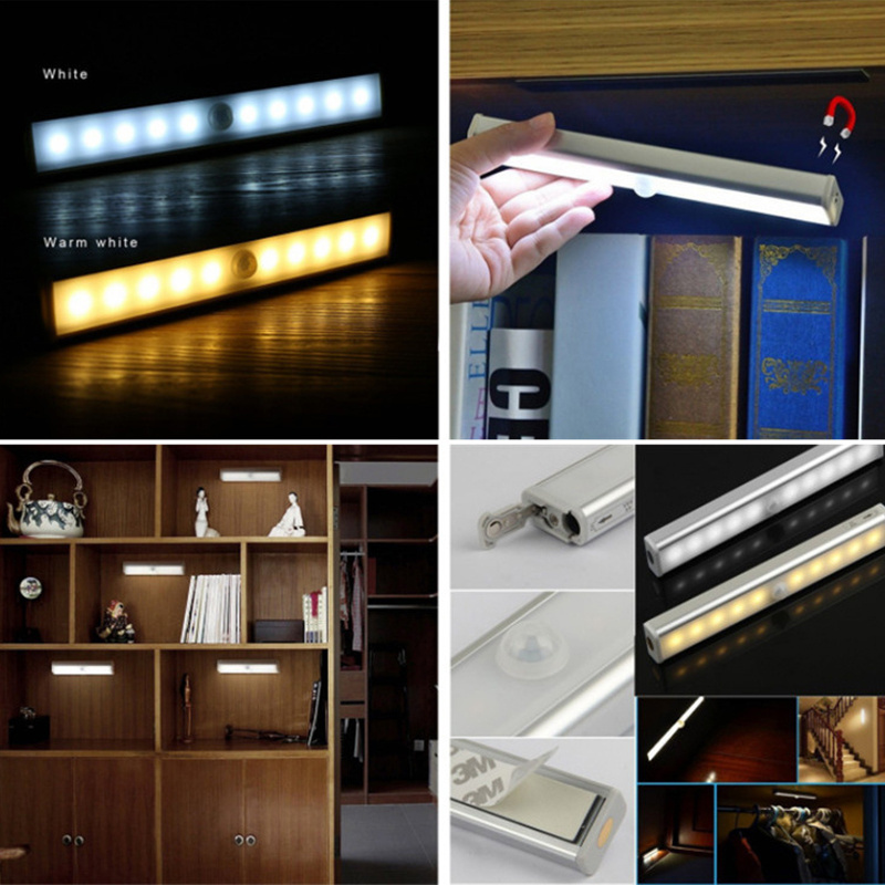 HL029  USB rechargeable under cabinet lighting long bar wireless rechargeable closet lights