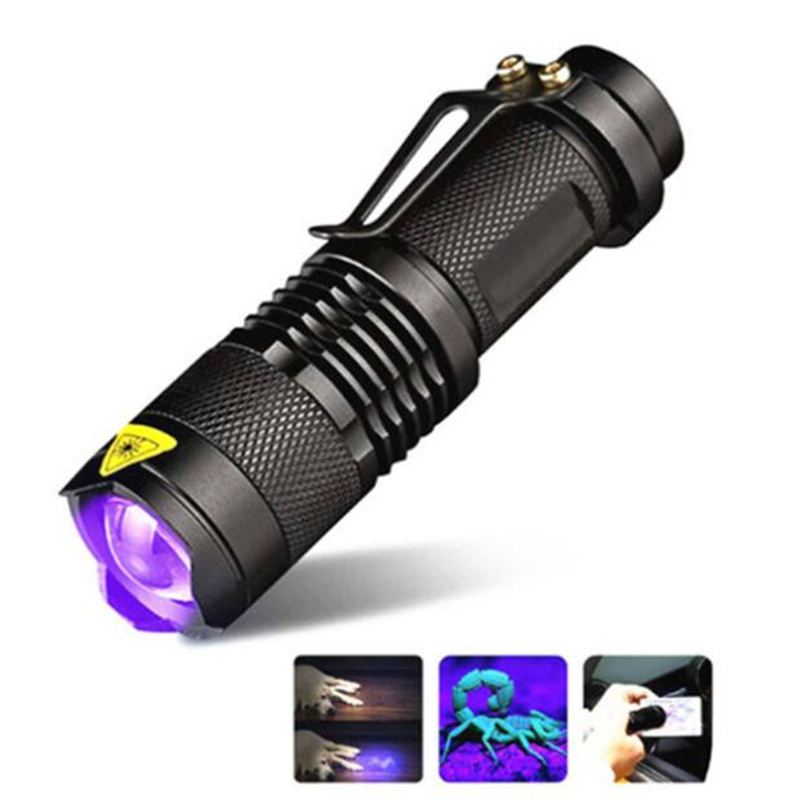 SK68 aluminum alloy money detector aaa battery 365nm pen uv flashlight 395nm led flashlight