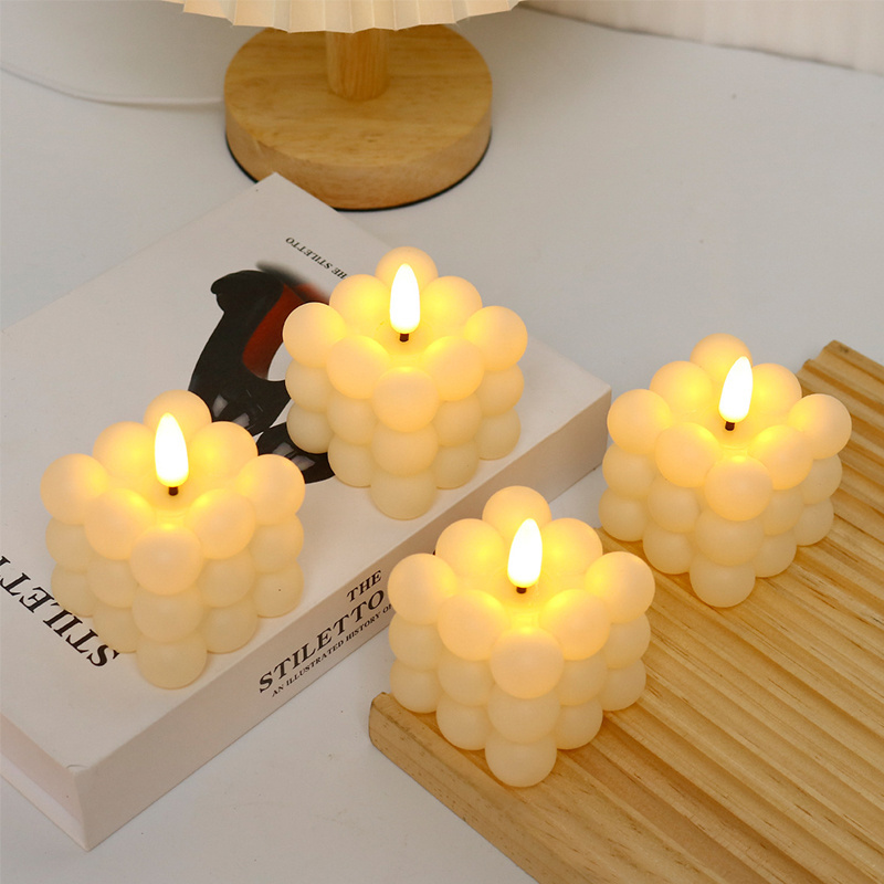 china wholesale hand hold led candle light 2024  new design Little Rubik's Cube star  pumpkin led flameless