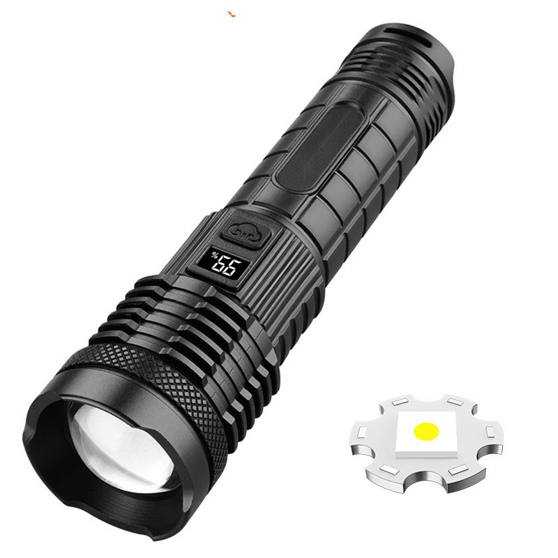 Zoom aluminum Alloy torch light led flashlight long range powerful white laser powerful flashlight 10000 lumens