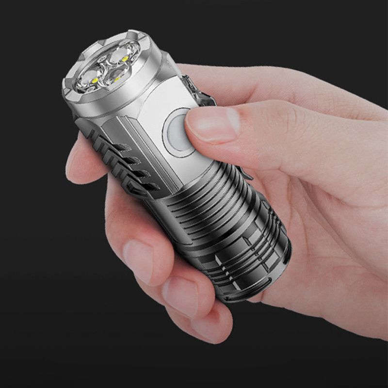 2024 hot Super Bright  three eyed monsters mini flash light strong magnetic touch light led flashlight torch