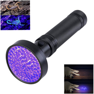 aluminum alloy pet urine detector 100 led 395nm uv flashlight scorpion uv flashlight