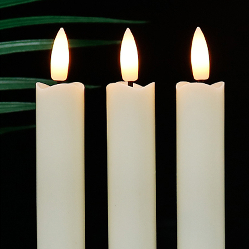 Simulated Long rod led flameless tealight candles Smokeless led candle with battery