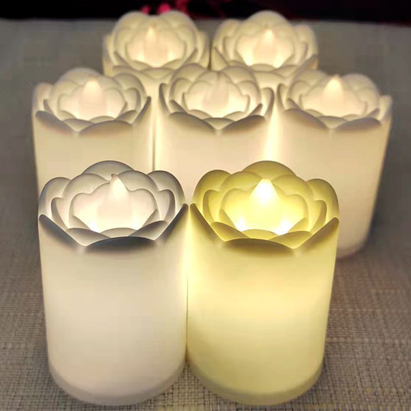 HD093 rose design led candle light Wedding birthday parties mini Electronic tea flameless led candles