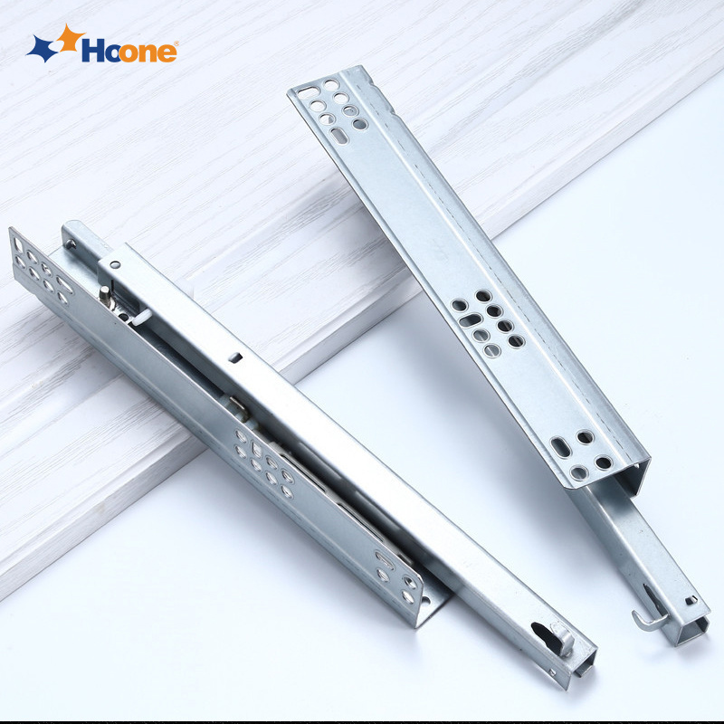 Hoone Ball Bearing Snap On Drawer Slide Serie 2 Way 12.7Mm Bottom Mount Drawer Slides Heavy Duty Drawer Slides/Runner