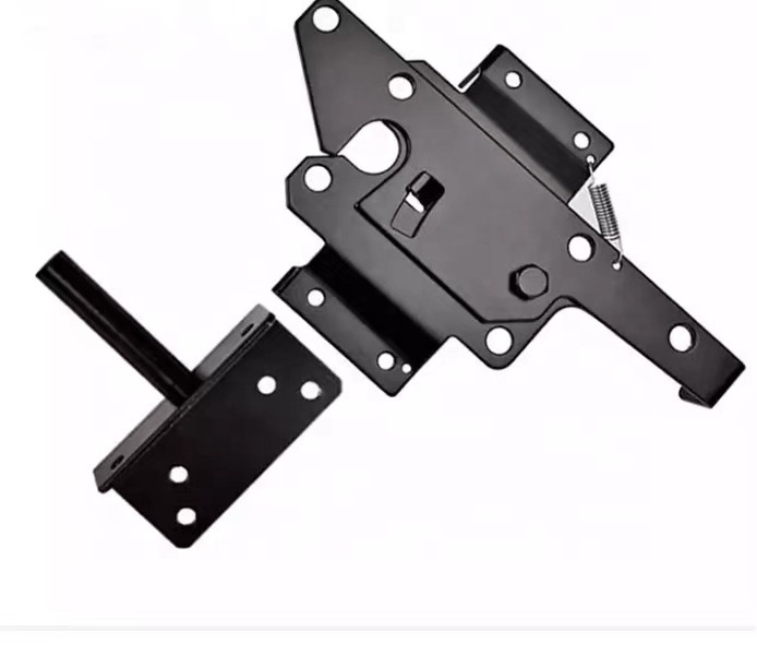 Hoone Heavy Duty Gravity Security Latch Galvanized Gate Latch Self Locking Automatic for Wooden Fences Metal Gate Door