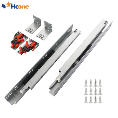 3 Fold Damper Hoone Basket Drawers Channel Push To Open Hidden Telescopic Rails Soft Close Undermount Concealed Drawer Slide