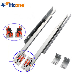 Hoone Rieles Push To Open Soft Close Under Mount Drawer Slide Rail Telescopic Kitchen Drawer Undermount Drawer Slide Track