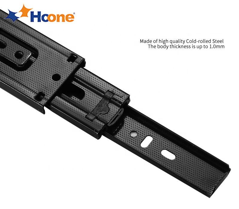 Hoone Cheap Galvanize Slideway Rails Furniture Hardware Accessories Ball Bearing Telescopic Channel Drawer Slides