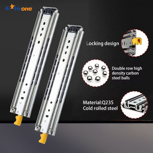 Hoone Heavy Duty Drawer Slide Rail 76mm 225kg 500 lbs Load Capacity telescopic channel Heavy Industry Drawer Slide With Lock