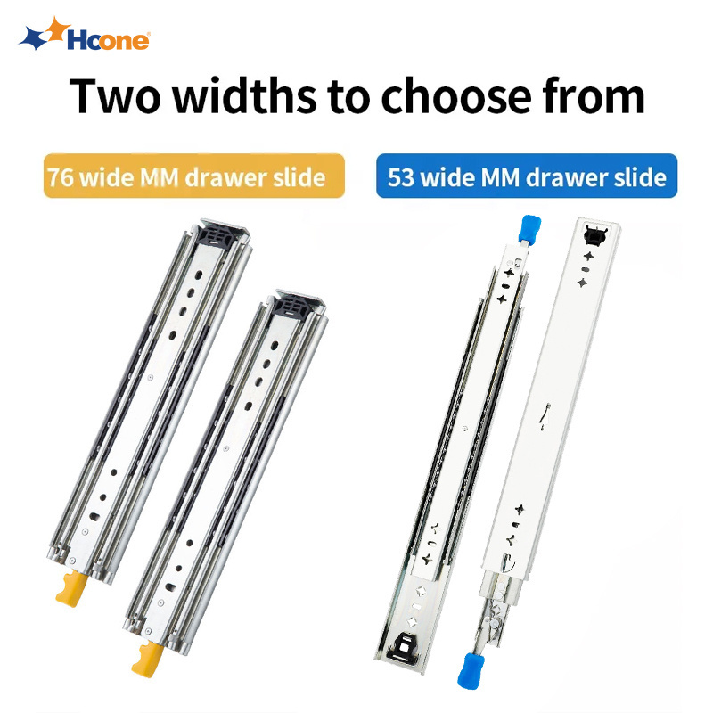 Hoone Heavy Duty Drawer Slide Rail 76mm 225kg 500 lbs Load Capacity telescopic channel Heavy Industry Drawer Slide With Lock