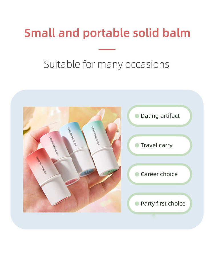 Cruelty Free Fragrance Perfume Solid Balm On Antiperspirant Women Men Organic Natural Underarm Solid Deodorant Stick