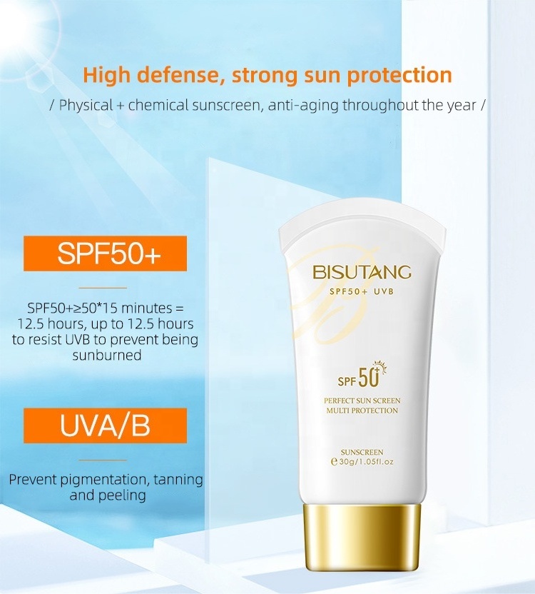 OEM private label korean sunscreen lotion long lasting organic whitening sunscreen cream sunblock