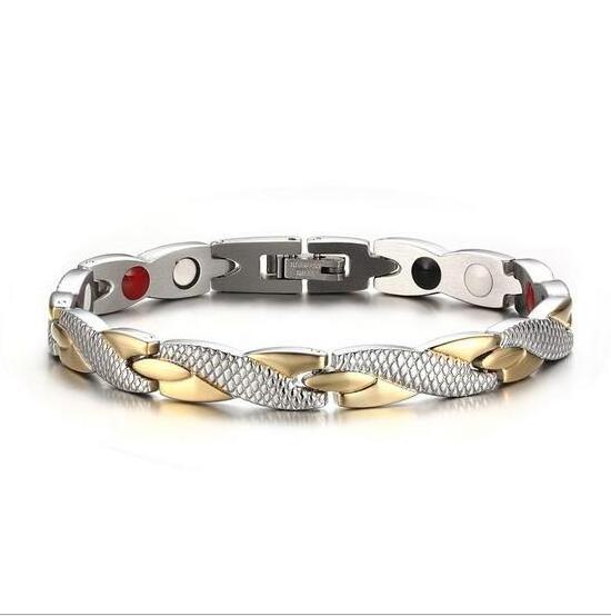 Stock Jewelry 4 in 1 Cheap Stainless Steel Jewelry Germanium & Magnetic Stainless Steel Bracelet For Men Accessory Jewelry