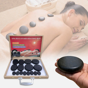 Hoonni Spa Hot Massage Stone 16pcs Massage Stone Temperature Control Heat Massage Kit Basalt Energy Stones