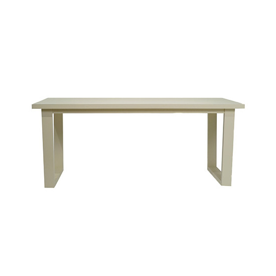 Modern Koul Dining Table M u j i Style with  Solid Rubber Wood Leg Designed with Rectangular Wooden Frames