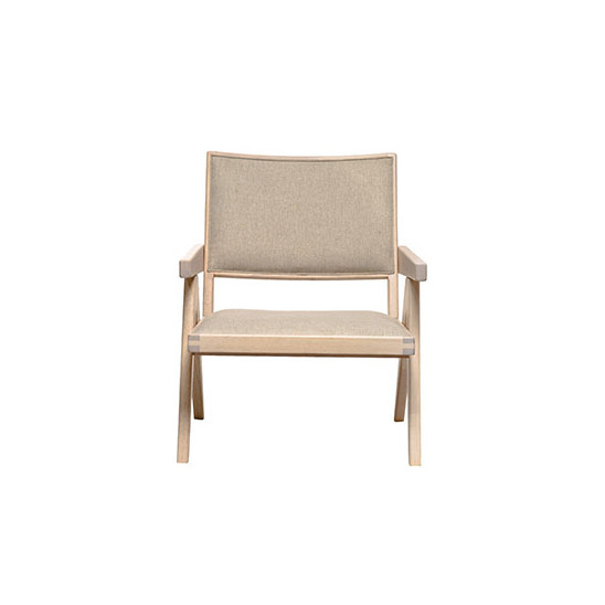 Chandigarh Modern Lounge Chair Ergonomic Design Fancy Chair Coffee Chair with Solid Rubber Wood Leg and Cushion Seat