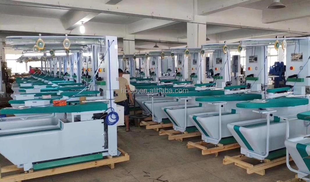 HOOP cloth folding and ironing machine fully automatic iron press table steam with boiler