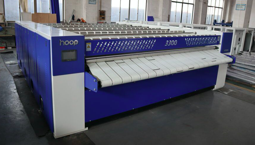 HOOP industrial hotel linen ironing folding machine for hospital hotel and laundry factory