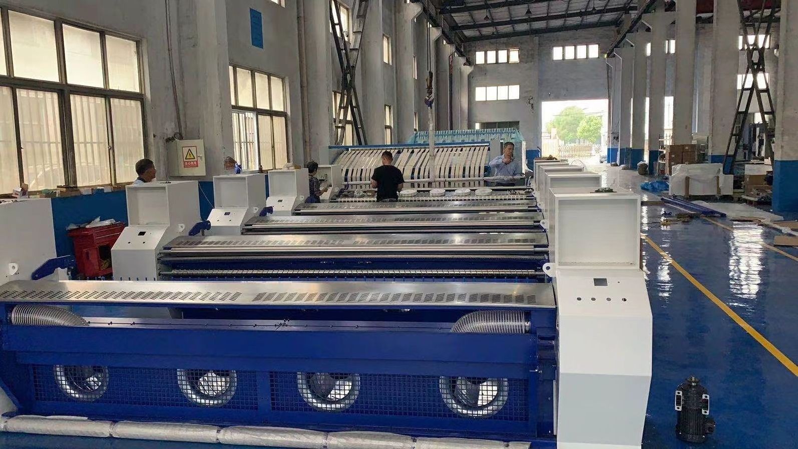 HOOP big ironing machine and folding clothes bed sheets feeding feeder sheet plate iron roller for hotel on sale good price3300m