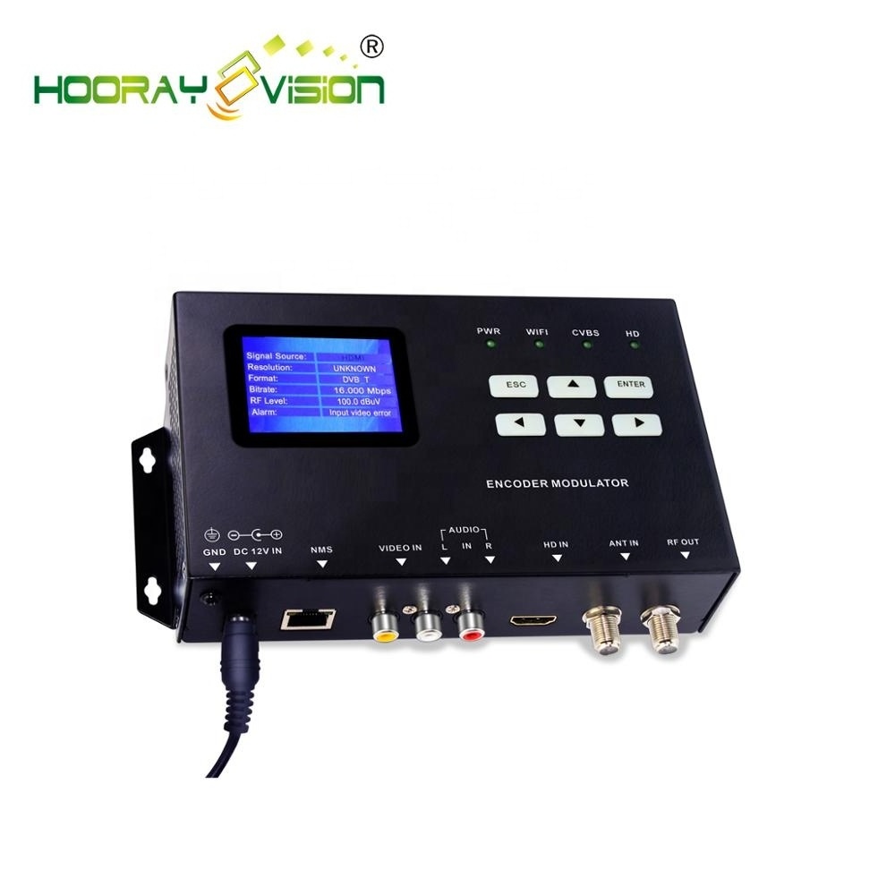 HEM-1011 HD AV CVBS input dvb-c dvb-t isdb-t encoder modulator