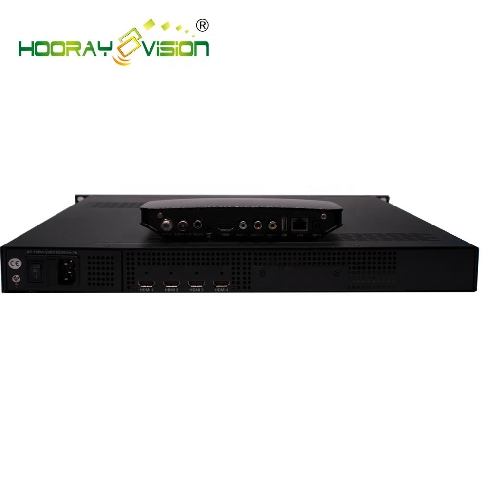 HEM-2124 hd dvb-c dvb-t encoder modulator 4 in 1 qam modulator