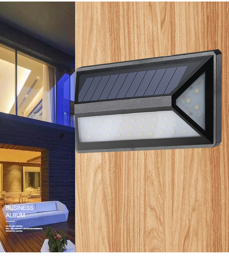 Waterproof Wall Sconces Solar LED Flat Panel Outdoor Light Bollard Lamp Pathway Fence Lighting