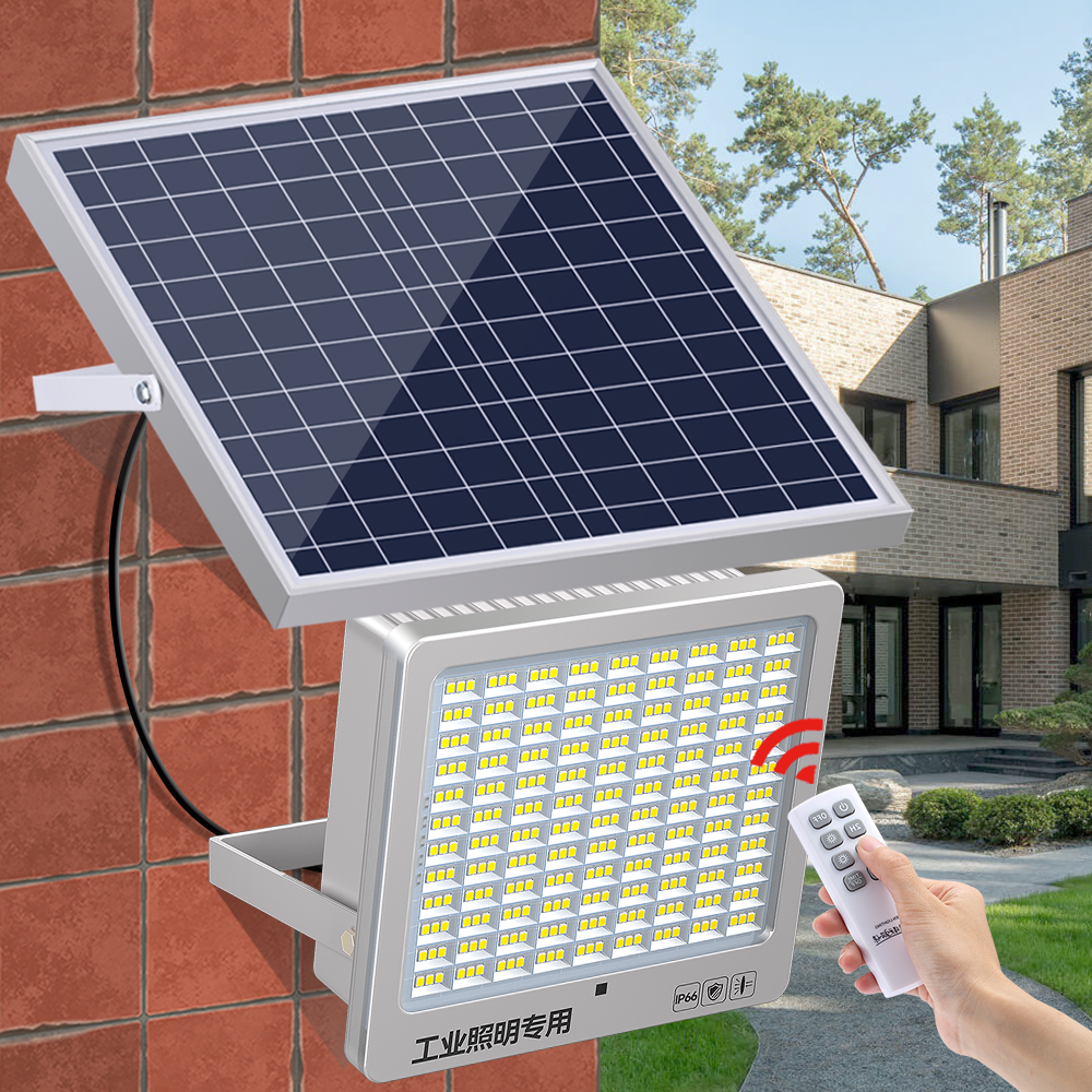 65W 324LED Industrial Light Portable High Power IP66 Solar Projector Led Outdoor Waterproof Floodlights