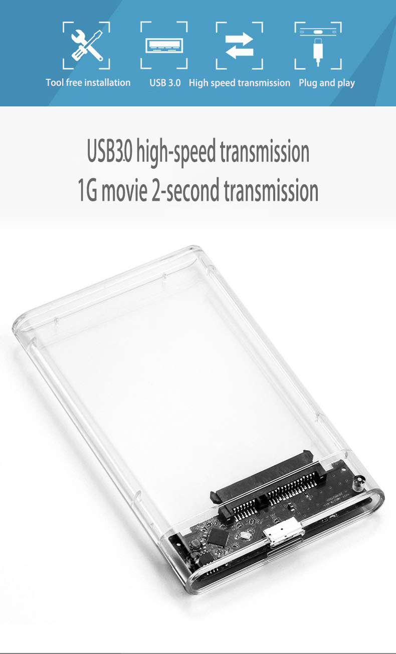 Portable hard drive case 3.0 SATA 2.5