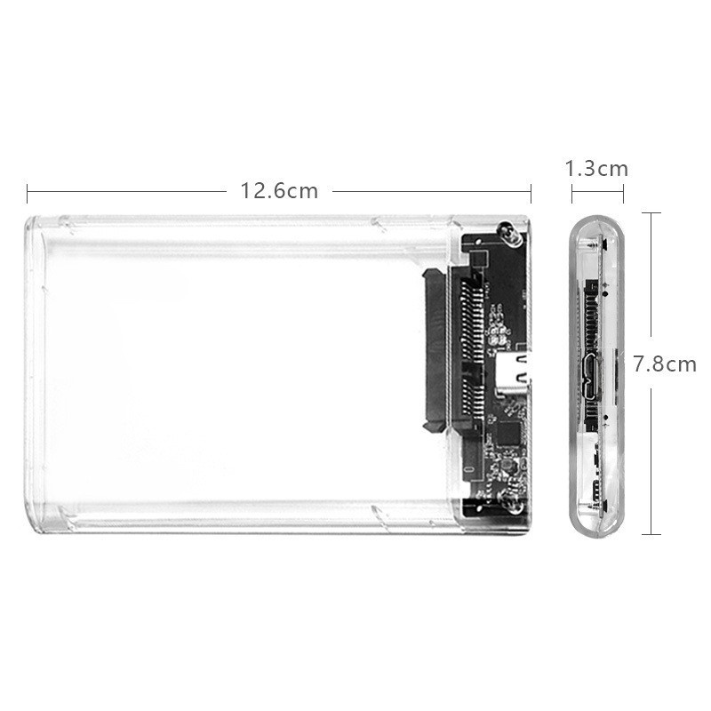 ICOOLAX USB 3.0 Transparent Internal HDD Enclosure SSD Case 2.5'' 128GB 256GB 512GB 1TB 2TB Portable External hard drive 2tb