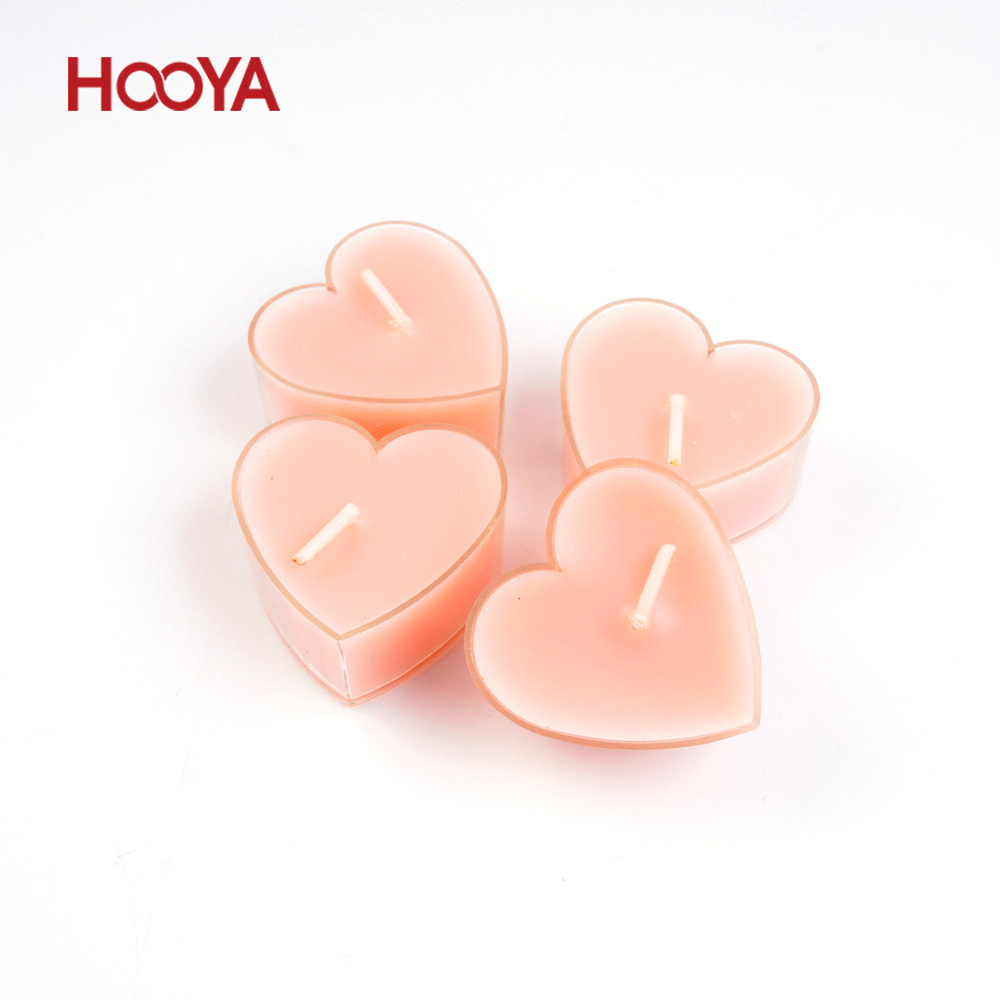 10PCS Heart Shaped Tealight Candles, Long Lasting Smokeless Mini Tealight Candles