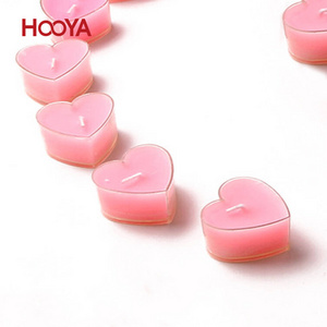 10PCS Heart Shaped Tealight Candles, Long Lasting Smokeless Mini Tealight Candles