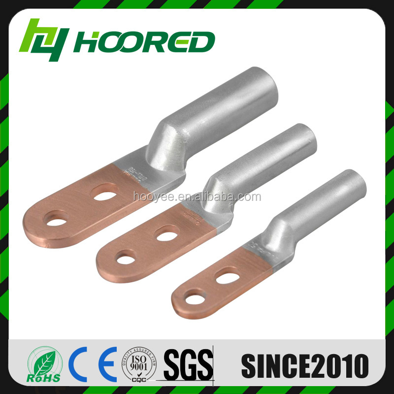 Hooyee Dtl Bimetal Lug Crimping Type Copper Aluminum Cable Lug Wire Connector Tubular Heavy Duty Welding Cable Lugs Terminal End