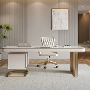 High End Modern Office Building Furniture Stone Office Desks Nordic Luxury Executive Manager Table Marble Writing Desk